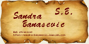 Sandra Banašević vizit kartica